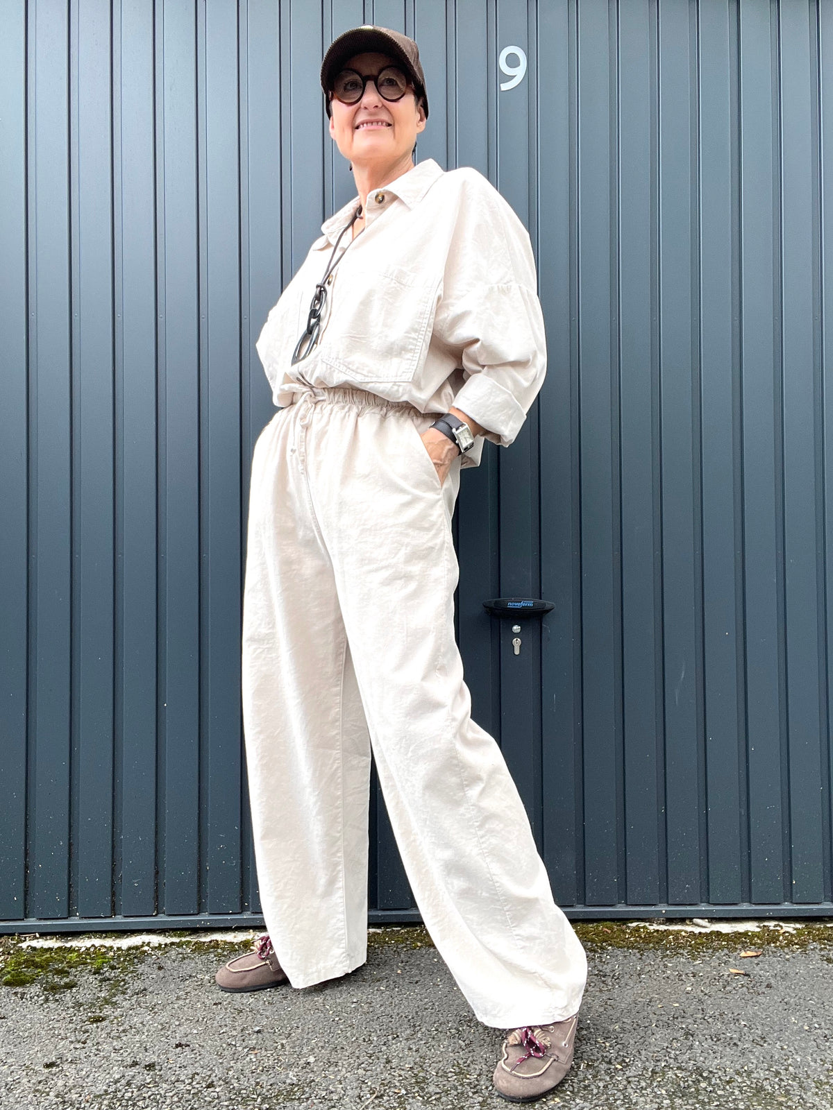 DAVIS pantalon baby velours cream