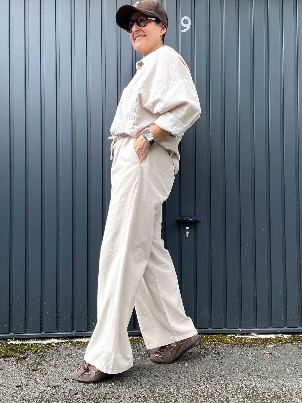 DAVIS pantalon baby velours cream