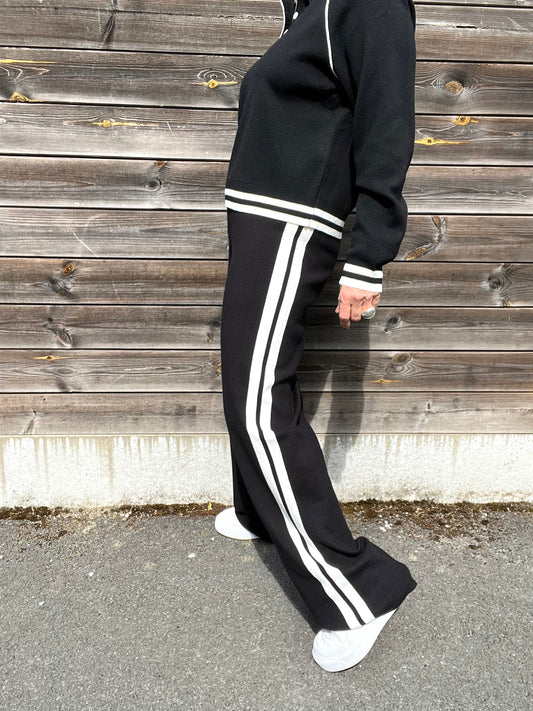 EXALT pantalon bicolore maille compacte