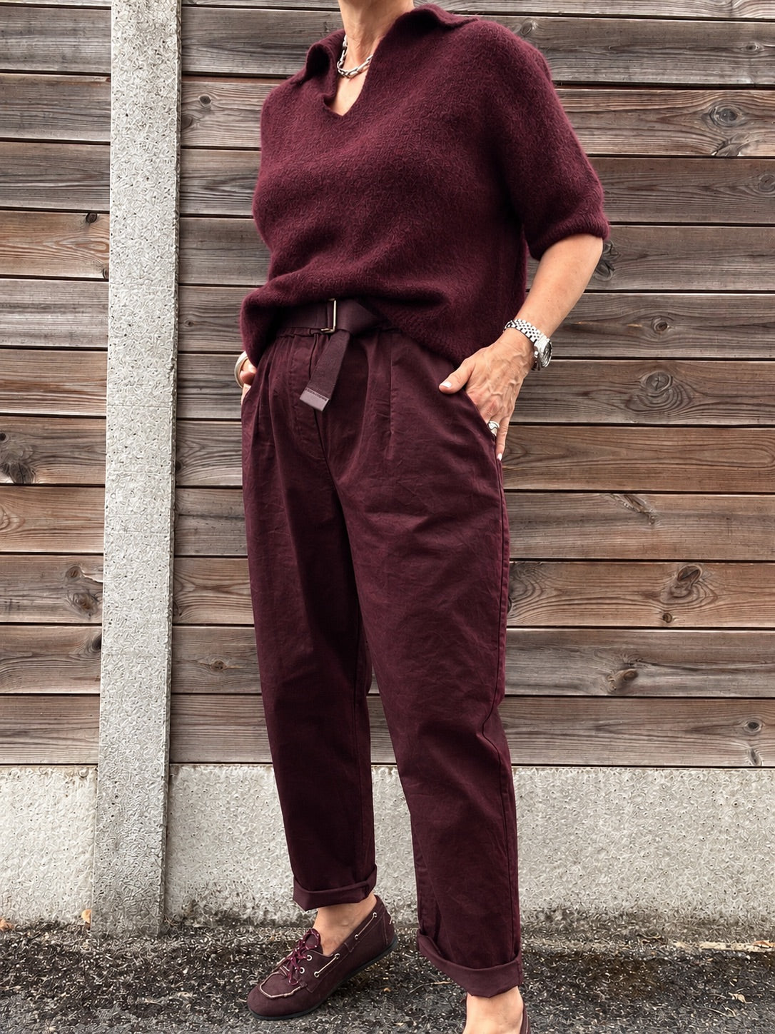 FELIX pantalon chino magique wine