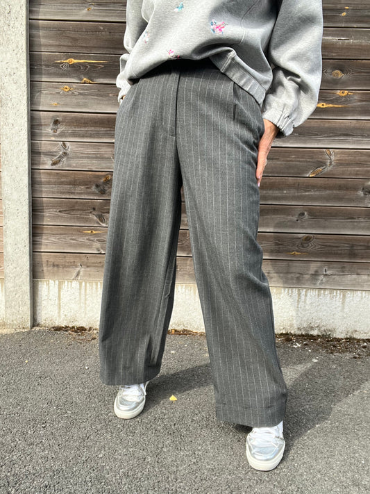 FLAMINE pantalon droit rayure tennis