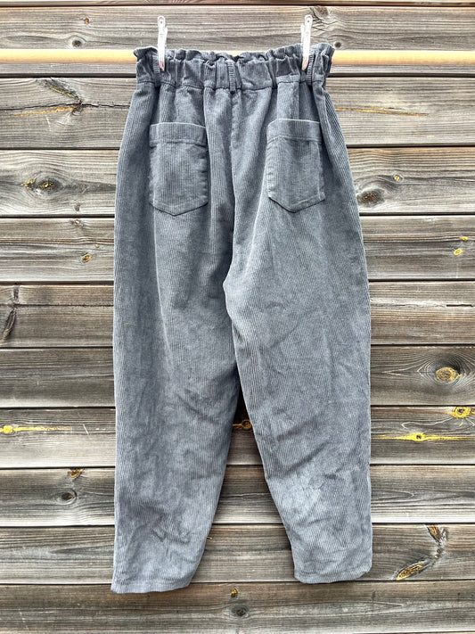 GEREMY pantalon "baloon" en velours grey