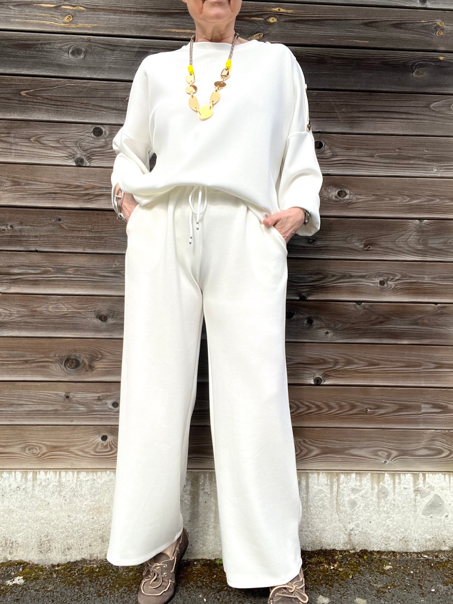 PANGE pantalon jogging chic cream