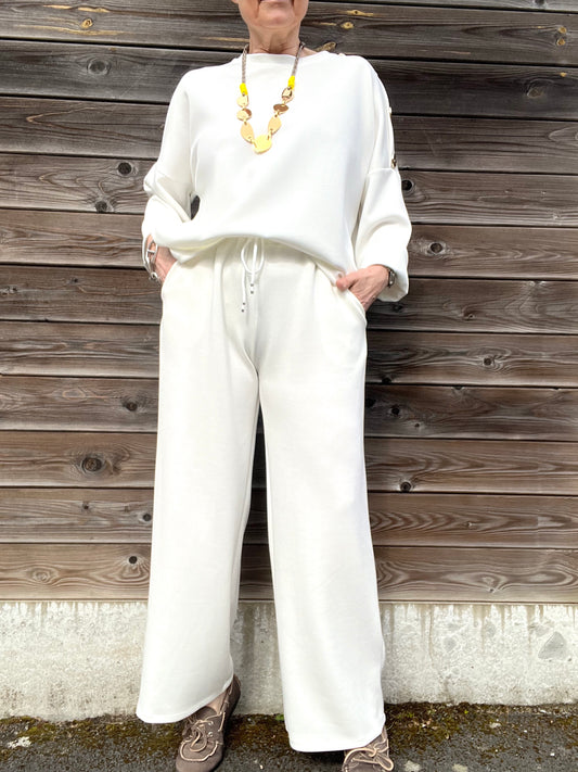 PANGE pantalon jogging chic cream