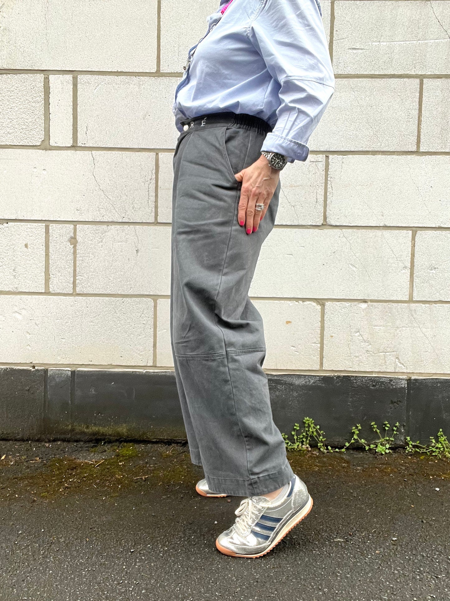 TIAGO pantalon large grey