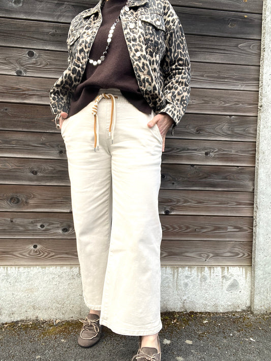 TRAVELLING pantalon droit 7/8 beige