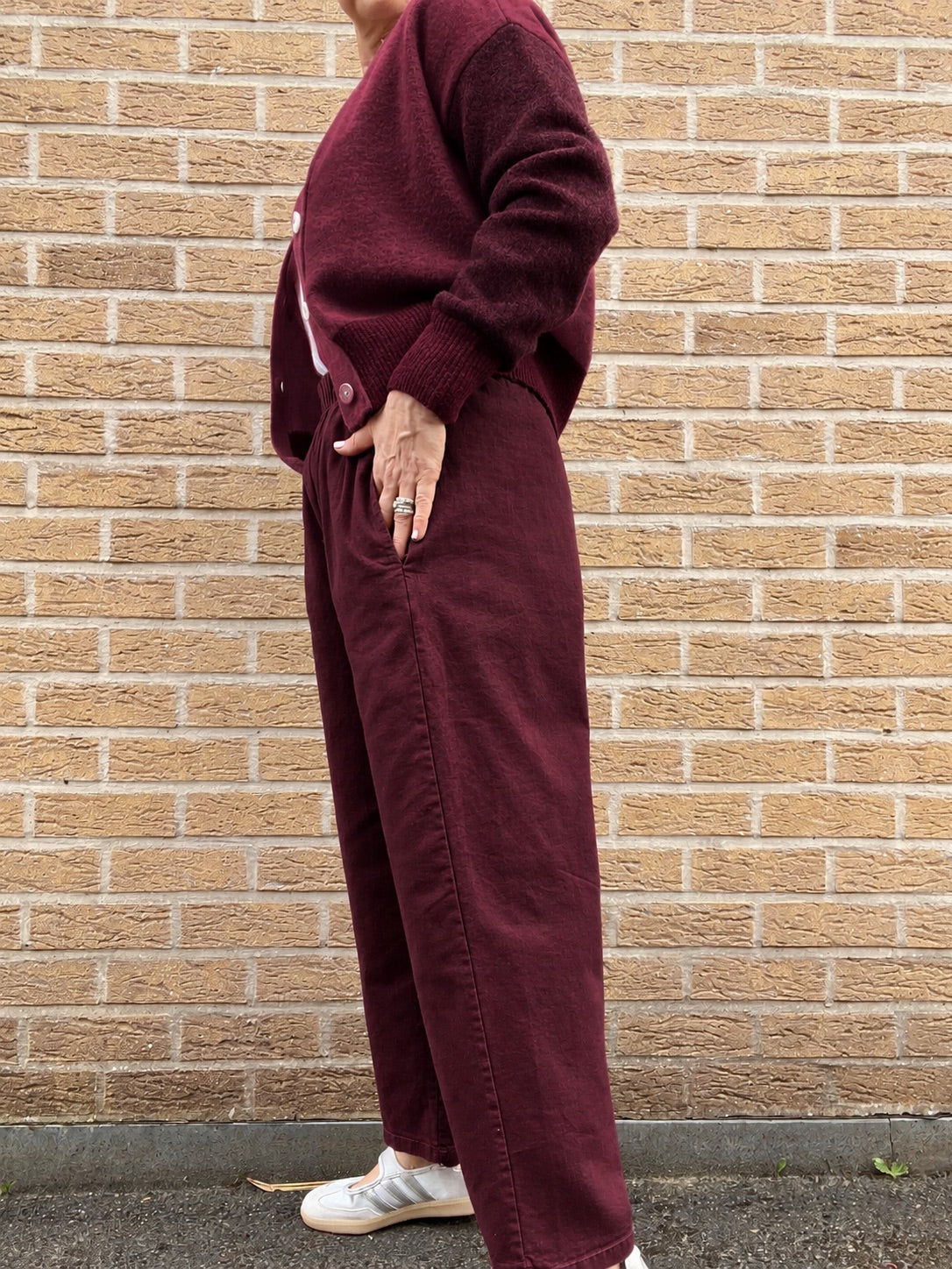 CARO pantalon magique taille élastique wine