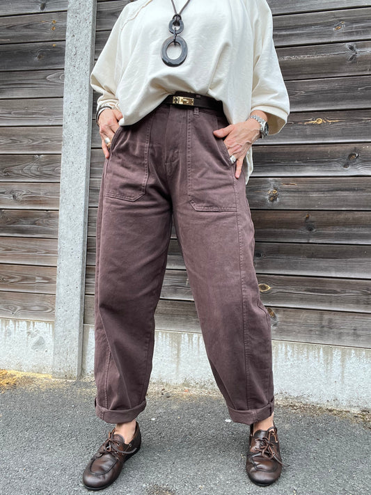 DIVA pantalon barel choco