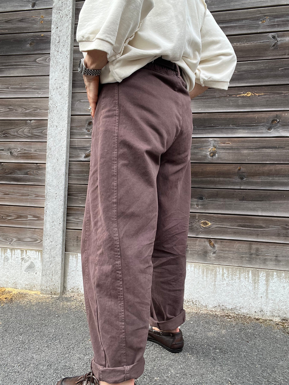 DIVA pantalon barel choco
