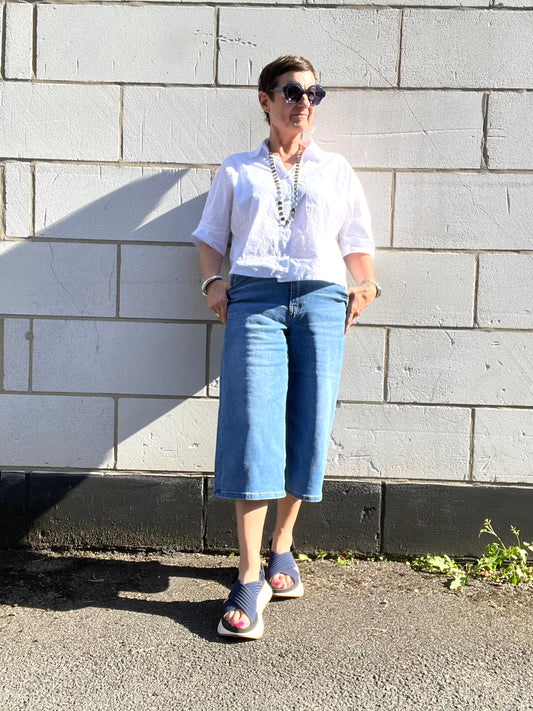 JULOTTE jeans 3/4 droit mid blue