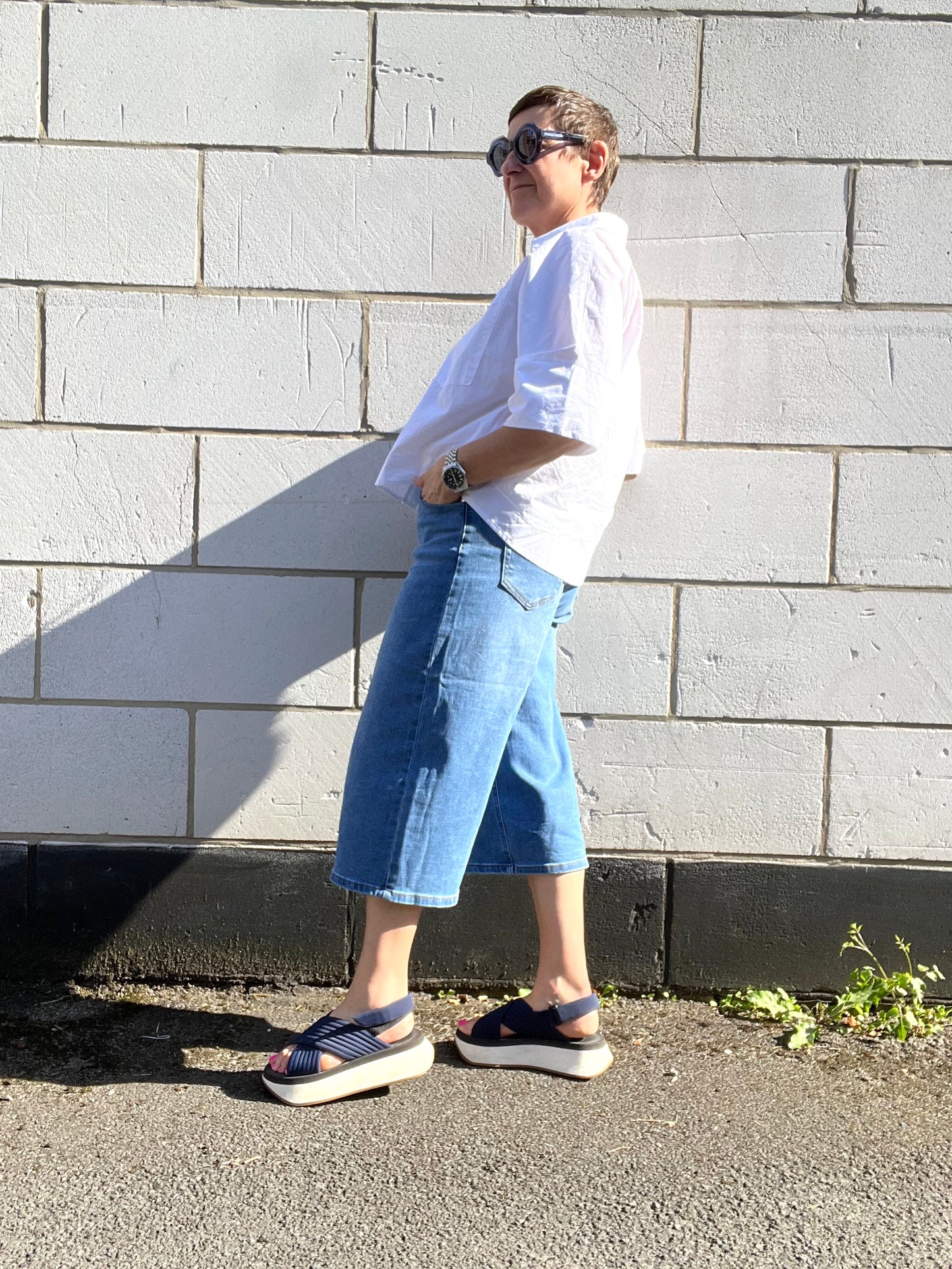 JULOTTE jeans 3/4 droit mid blue