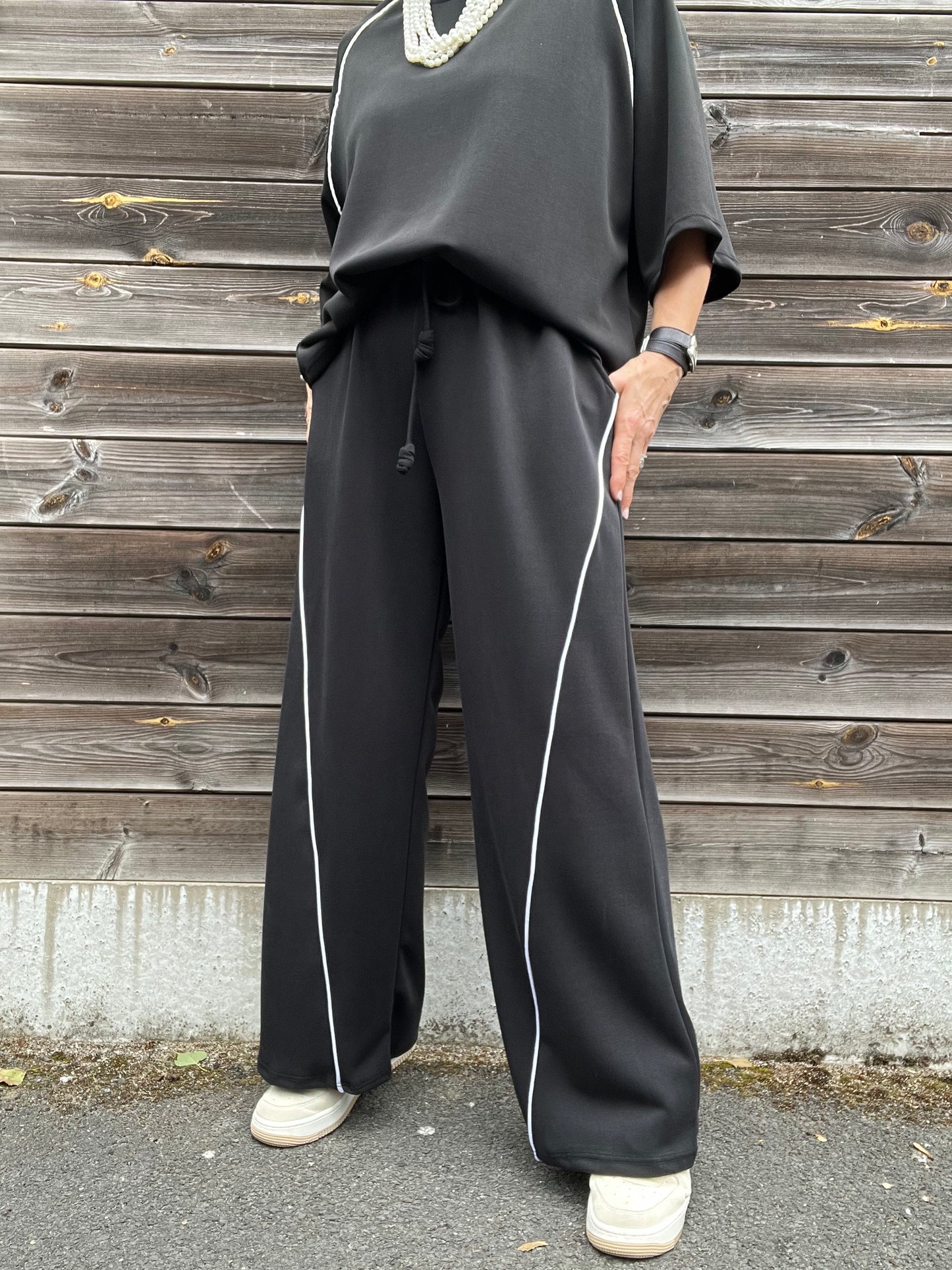 HEMING pantalon en jersey black