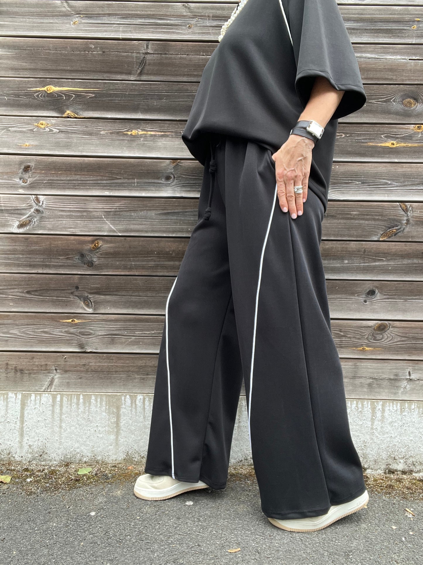 HEMING pantalon en jersey black
