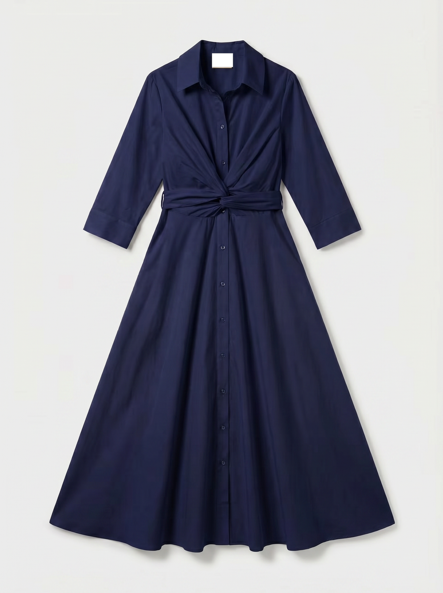 ATTITUDE robe chemise croisée navy