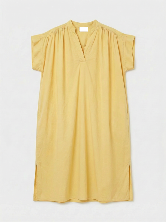 FUEL robe en voile de coton butter