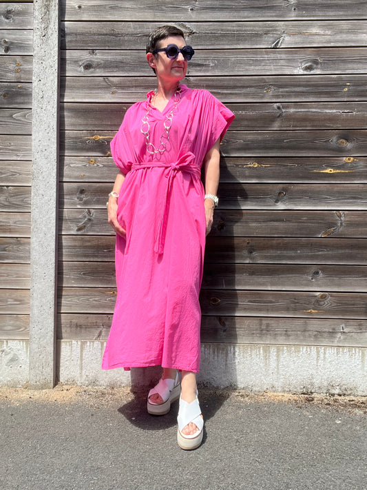 FUEL robe en voile de coton pink