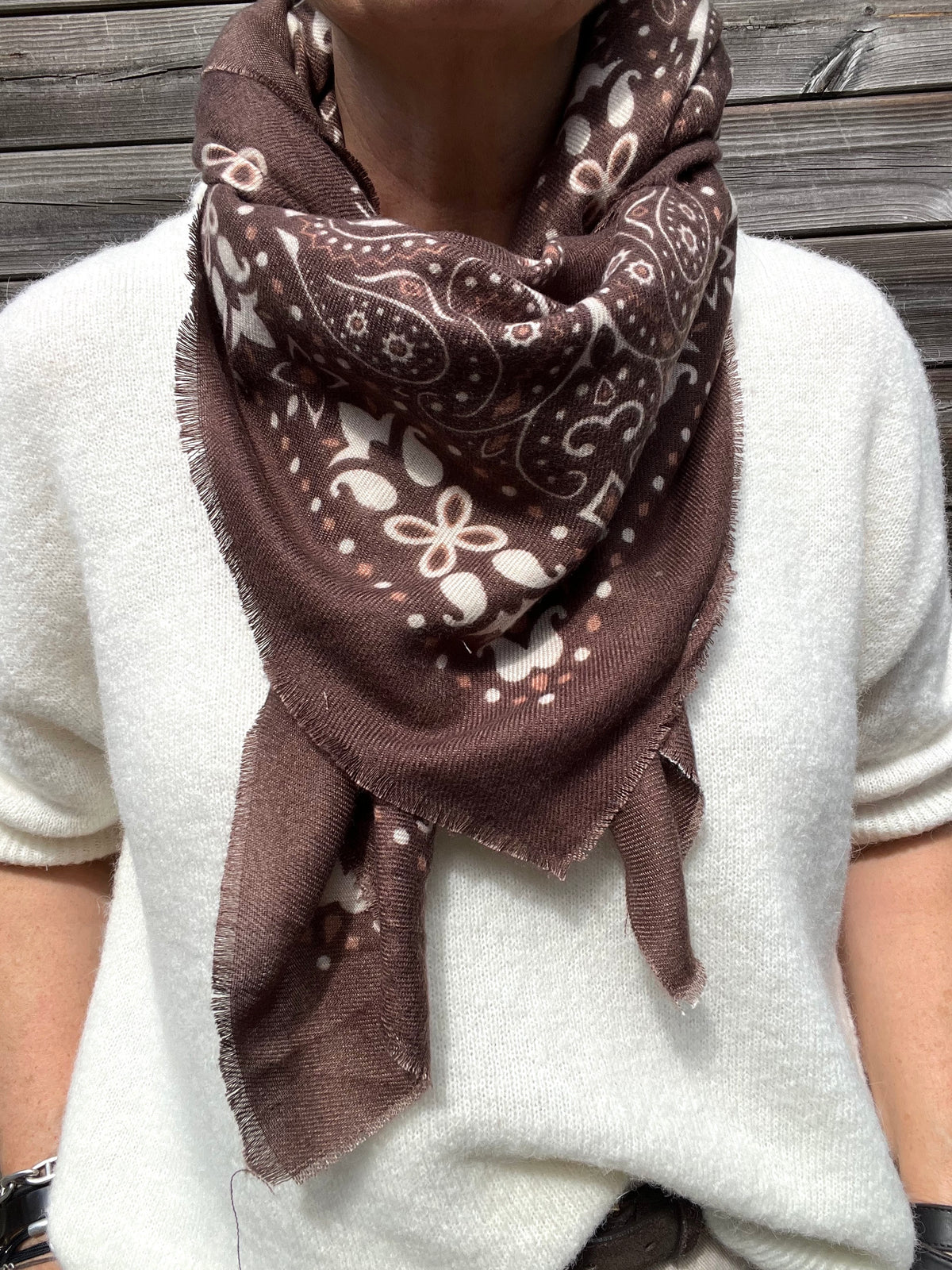 KAREN foulard motif paisley choco