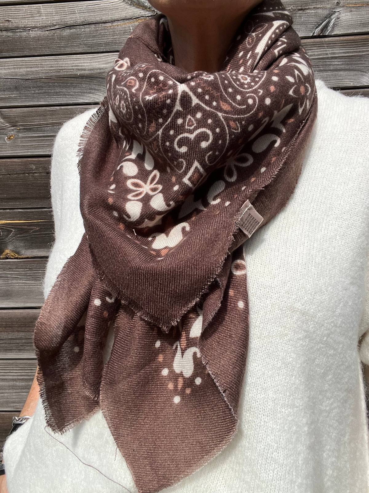 KAREN foulard motif paisley choco