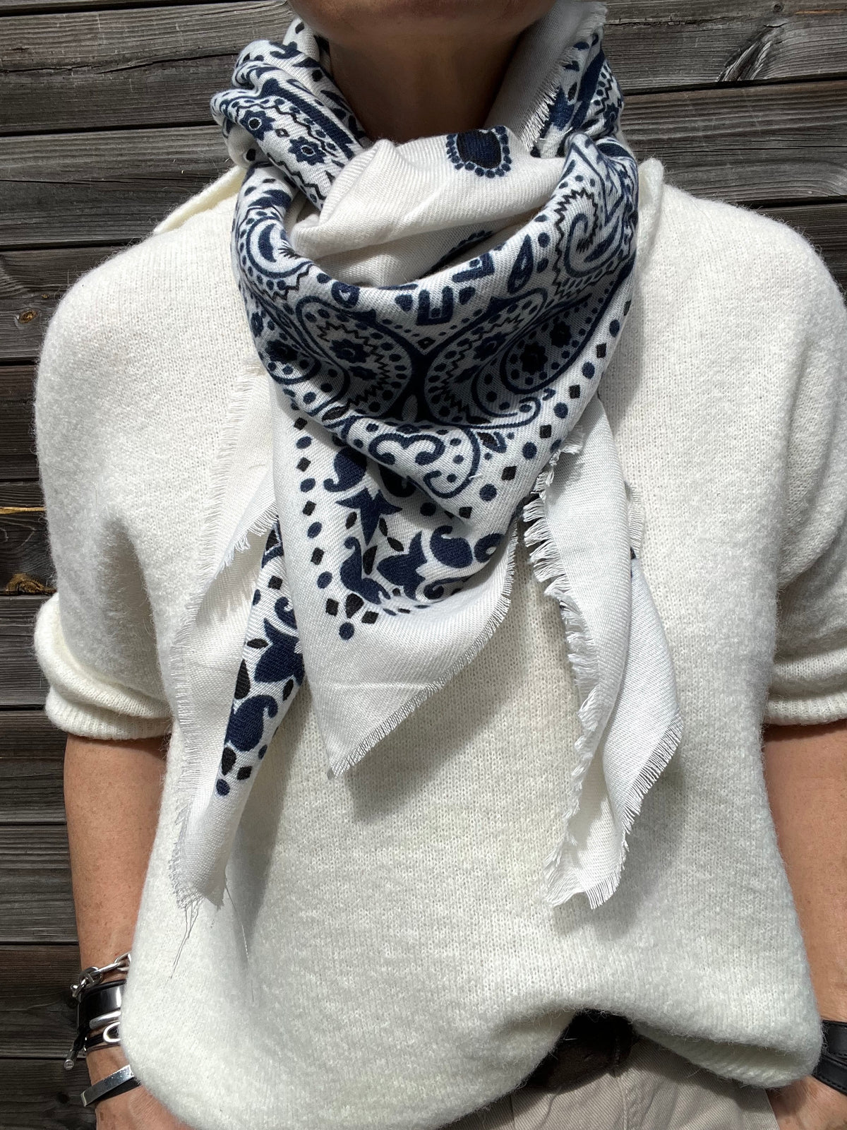 KAREN foulard motif paisley navy