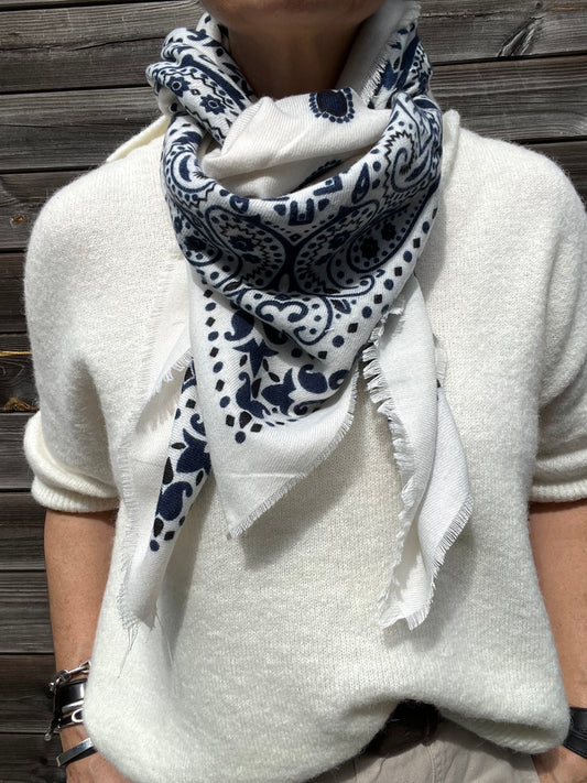 KAREN foulard motif paisley navy