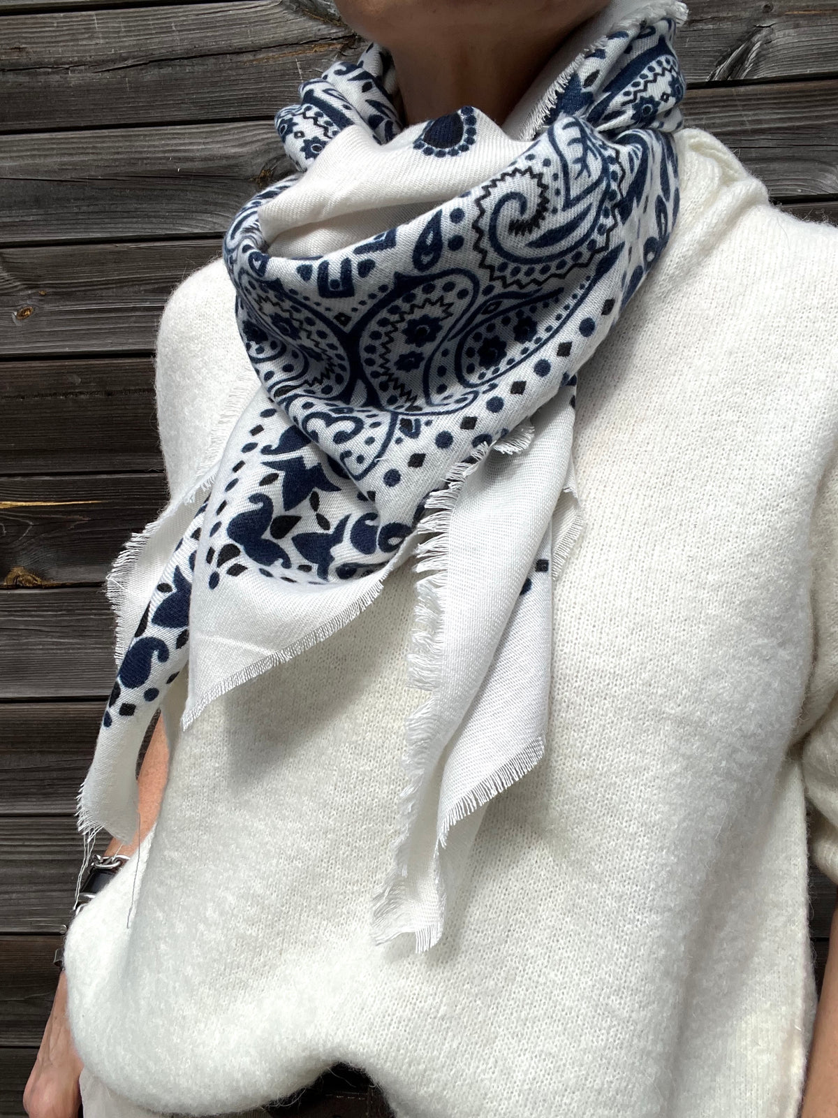KAREN foulard motif paisley navy