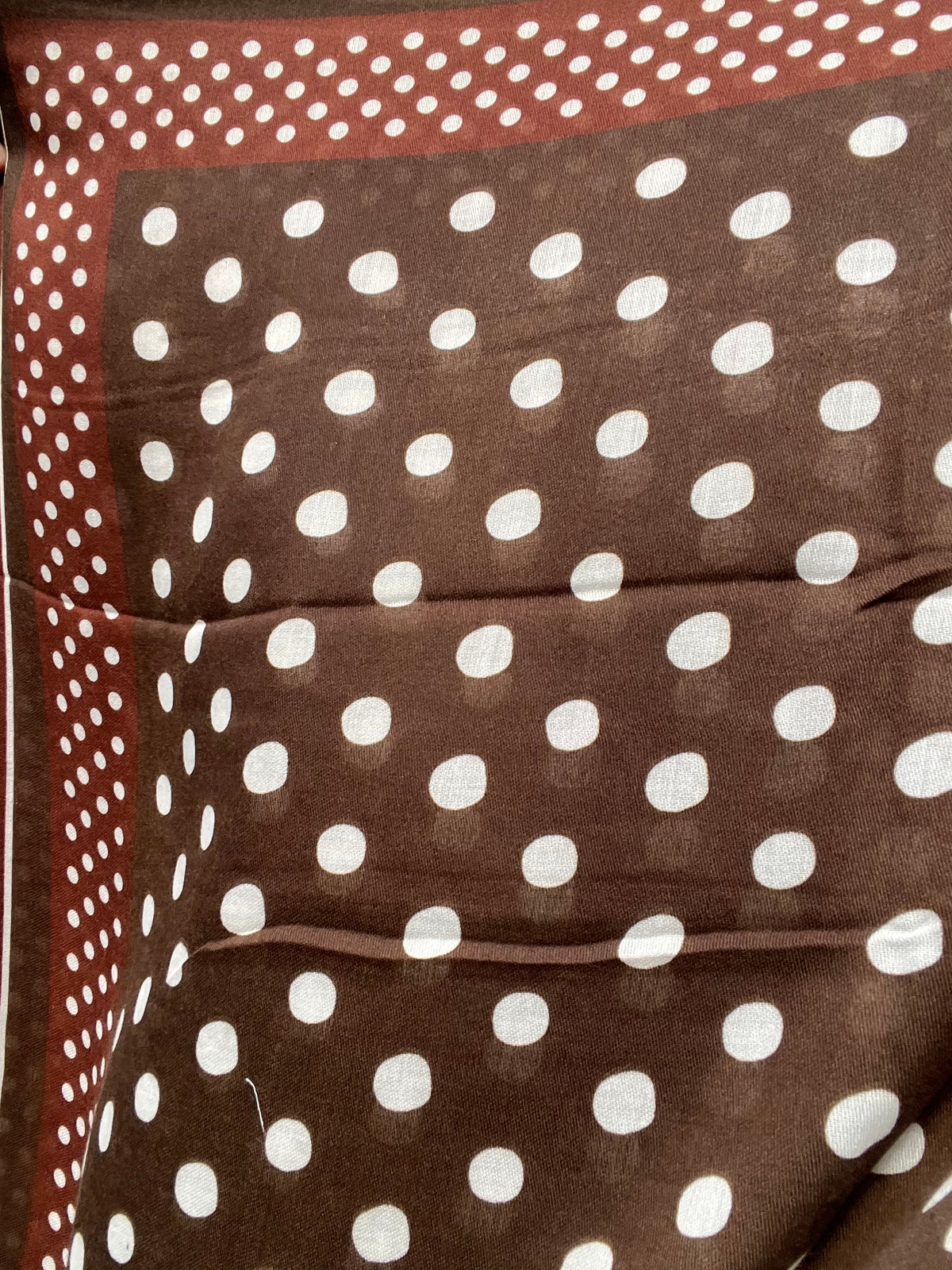 LORE foulard bicolore motif pois choco