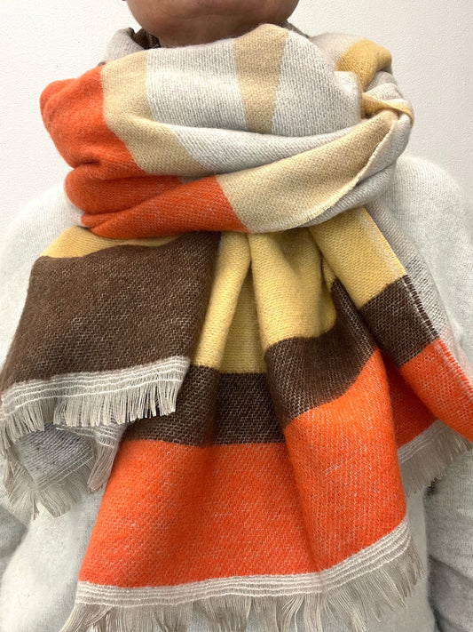 SMIDOU écharpe moelleuse motif graphique choco