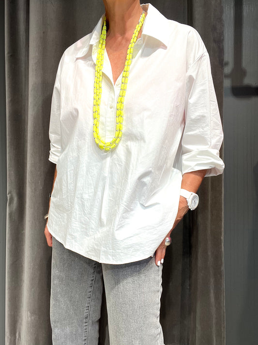 CHARO chemise en popeline col polo