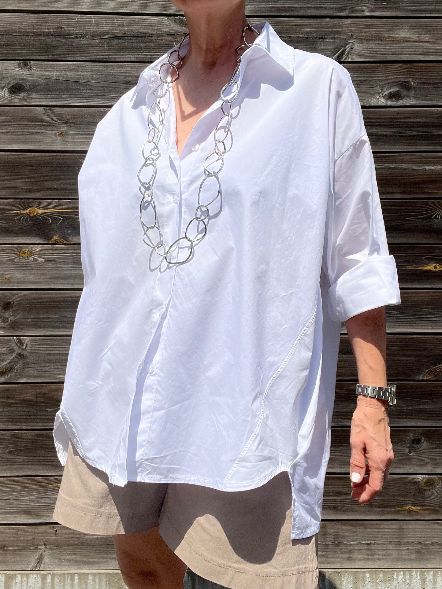 GOODJOB chemise oversize en coton white