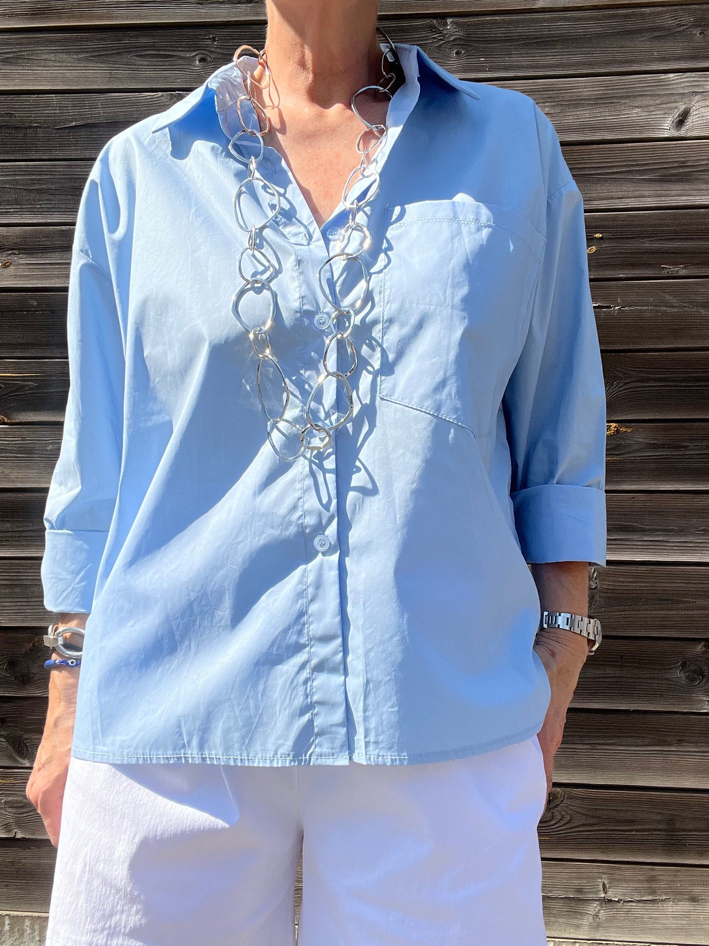 JOB chemise en coton blue