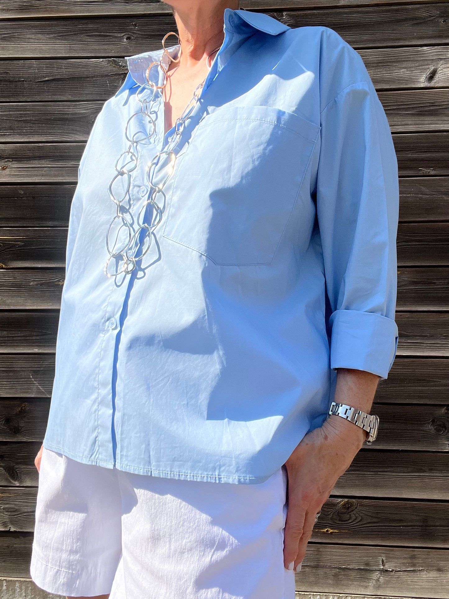 JOB chemise en coton blue