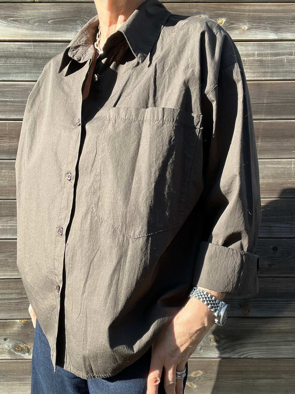 JOB chemise en coton choco