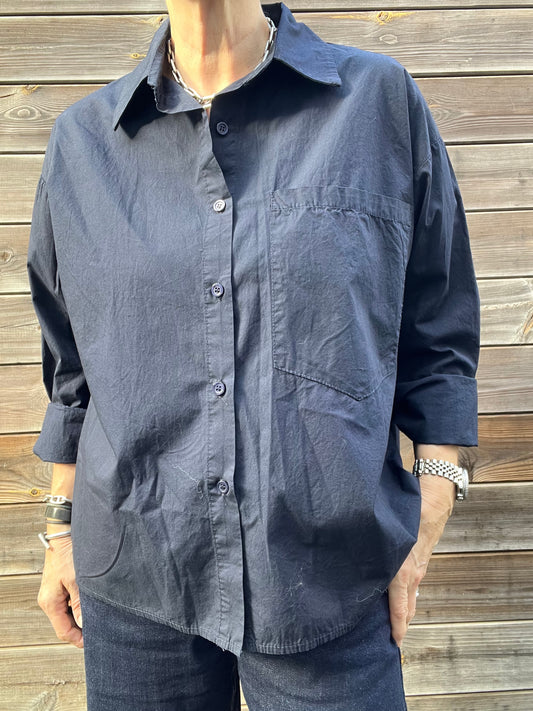 JOB chemise en coton navy