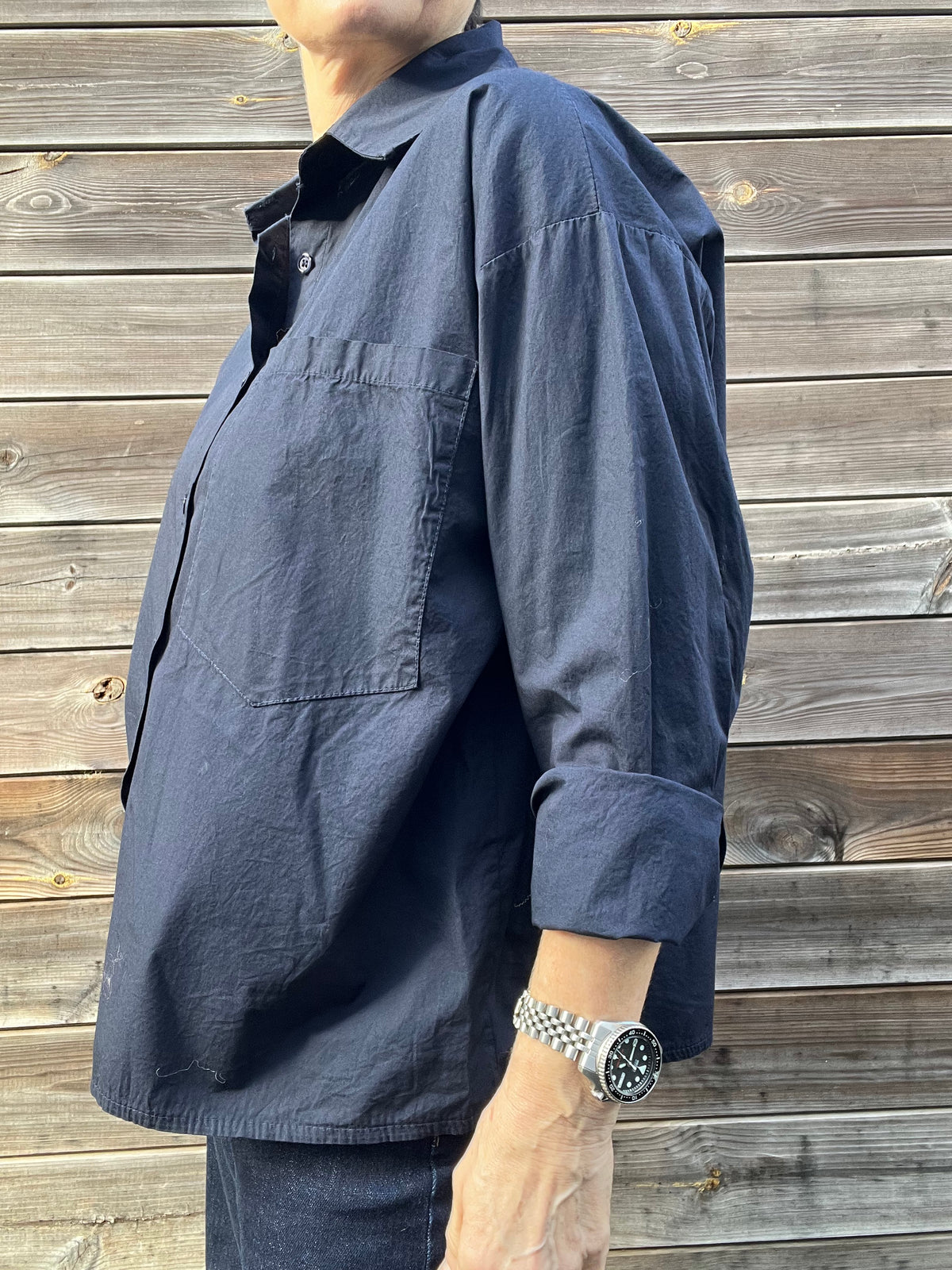JOB chemise en coton navy