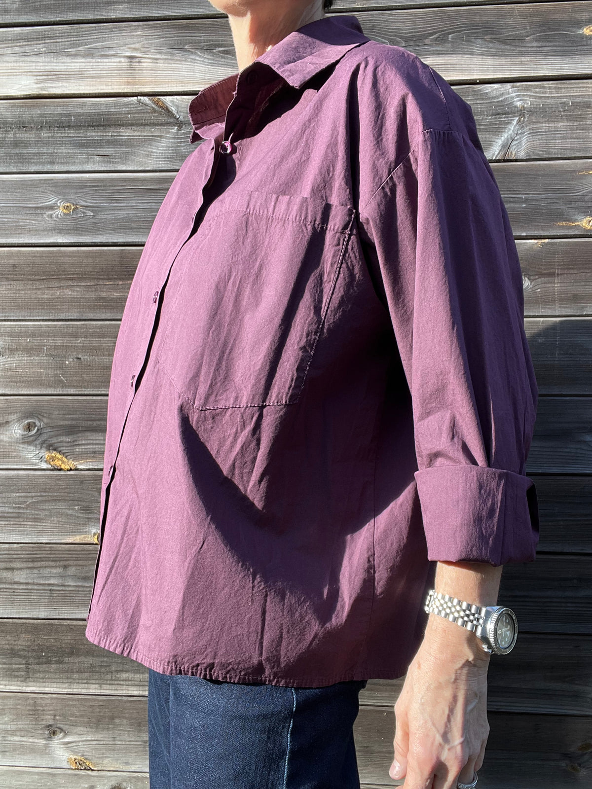 JOB chemise en coton wine