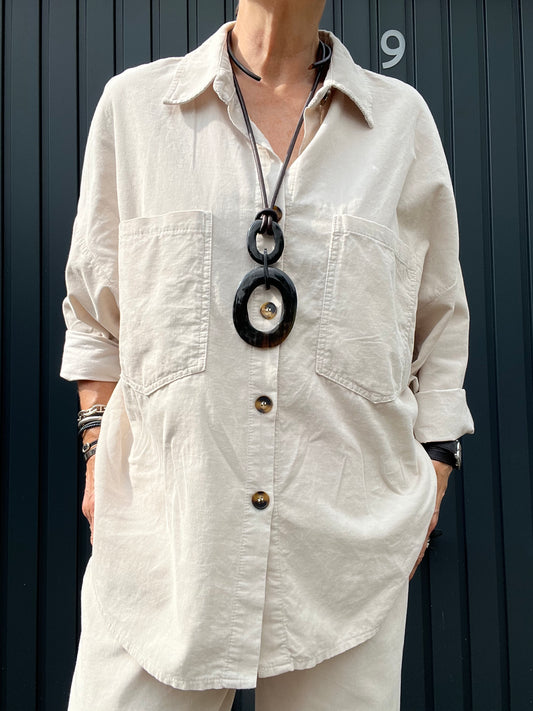 MILTON chemise baby velours cream