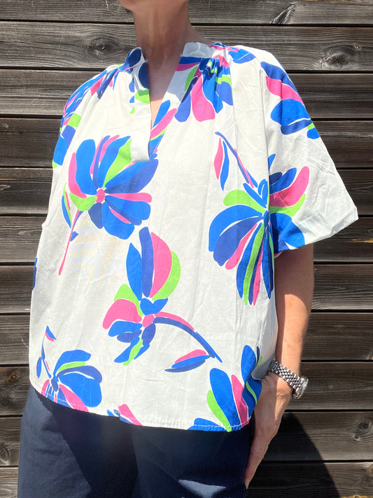 POSI blouse imprimée manche baloon bic