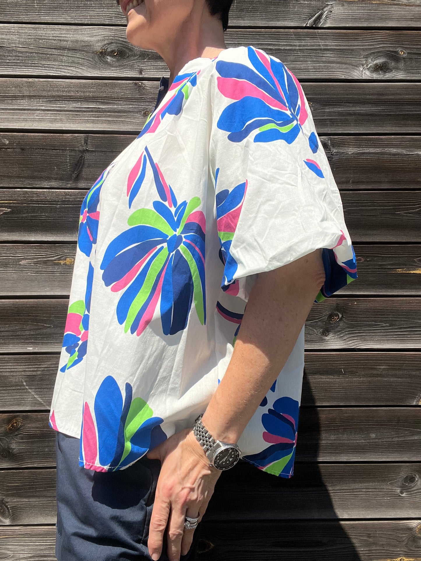 POSI blouse imprimée manche baloon bic