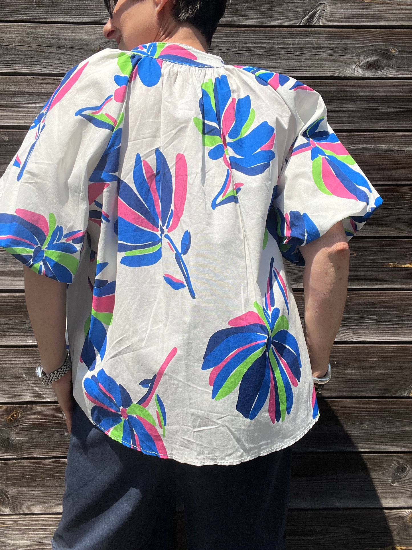 POSI blouse imprimée manche baloon bic
