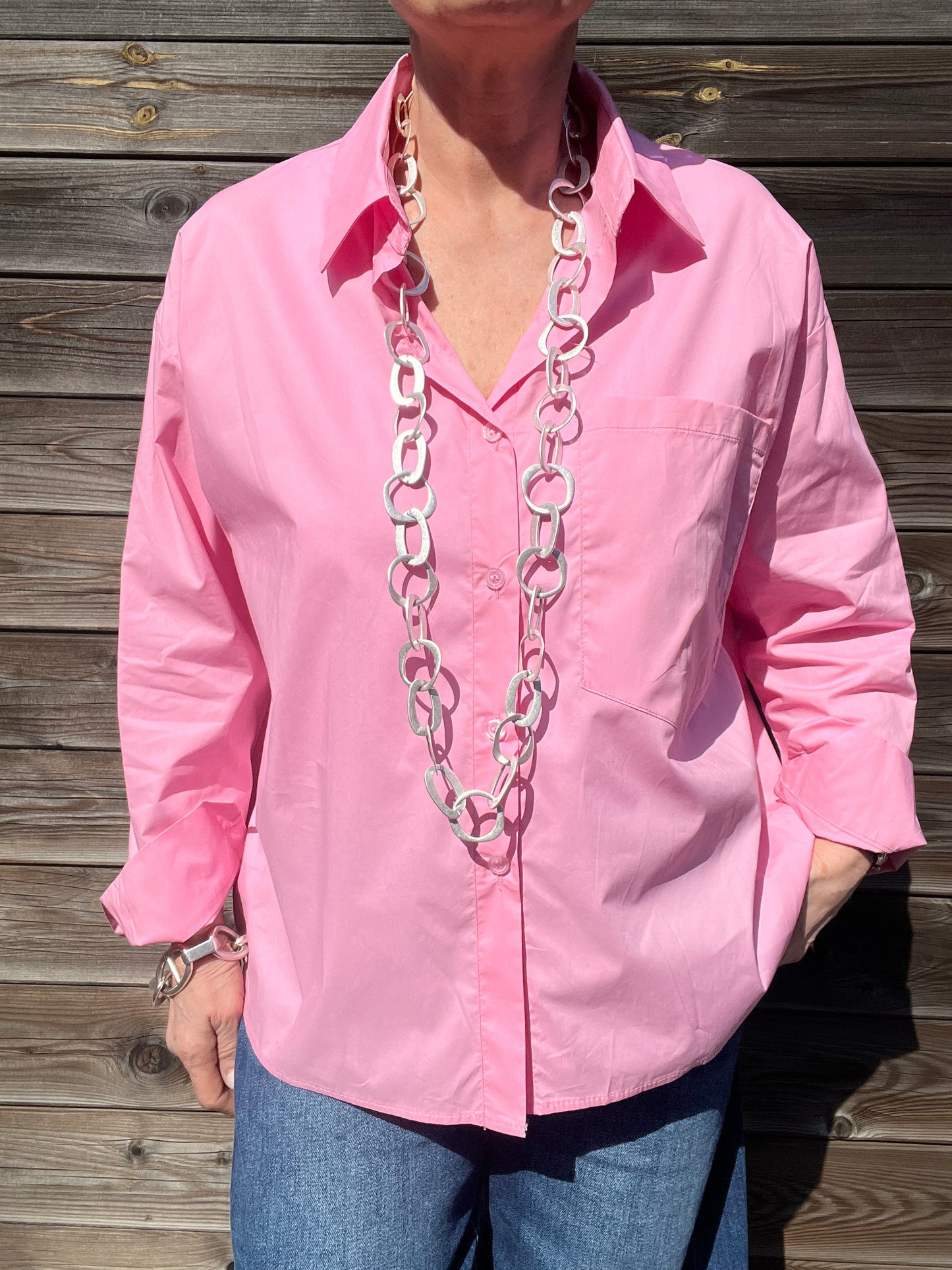 JOB chemise en coton bubblegum