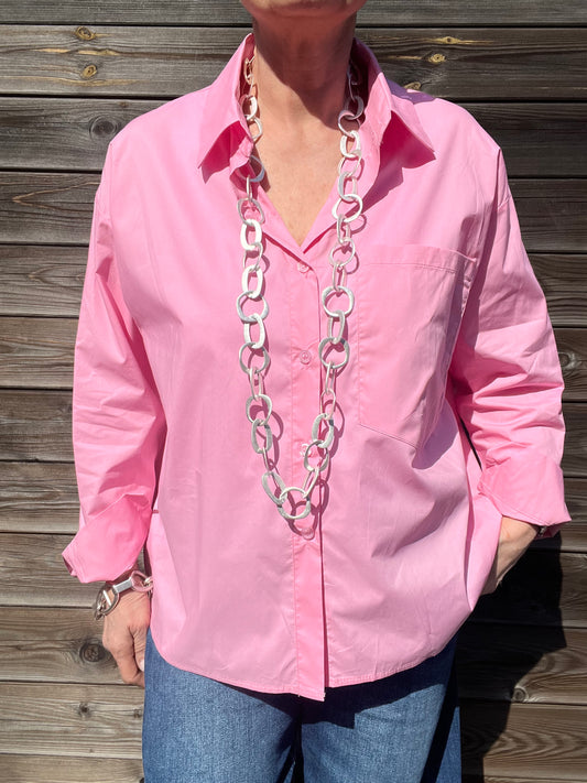 JOB chemise en coton bubblegum