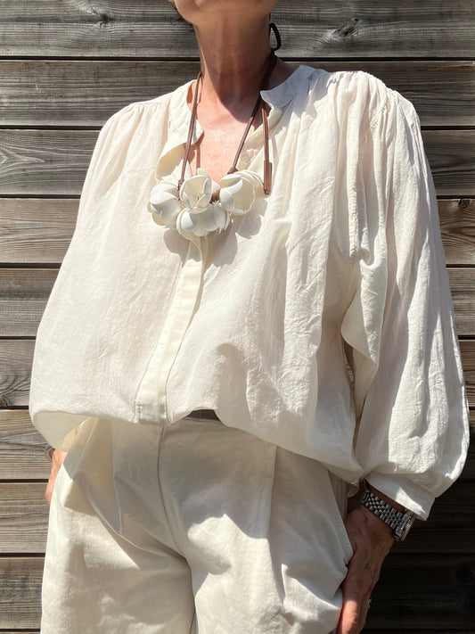 KRAFT chemise voile de coton cream