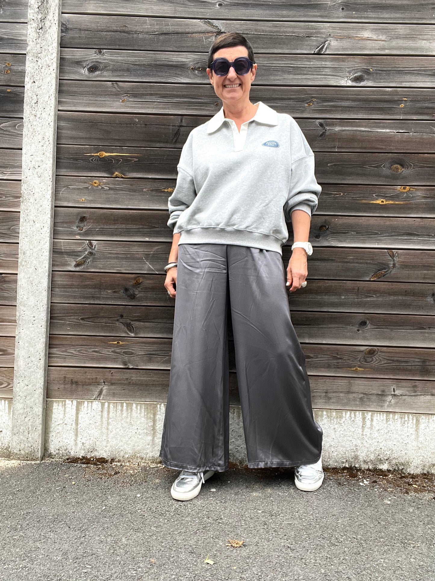 AITANA sweat col polo grey