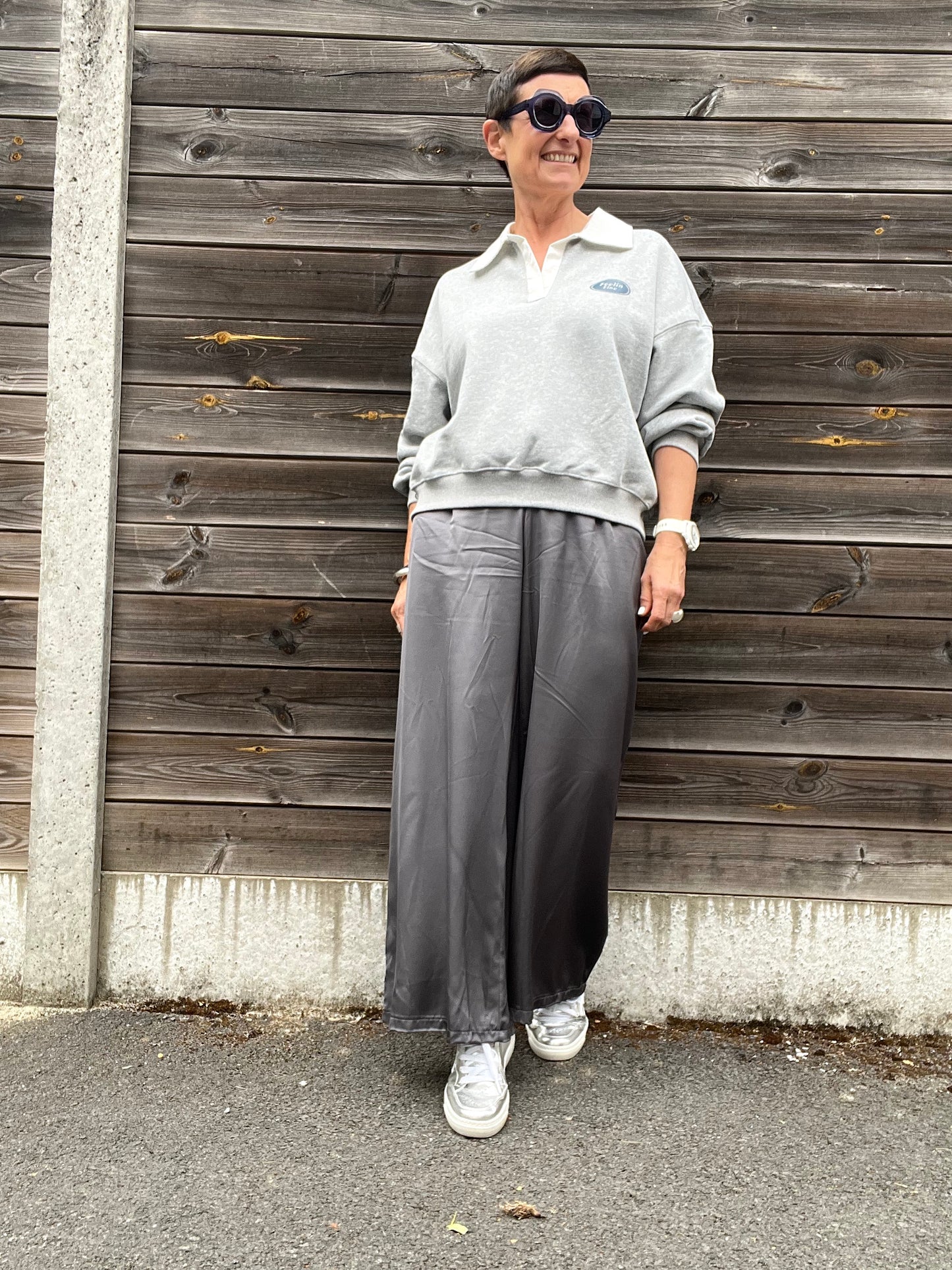 AITANA sweat col polo grey