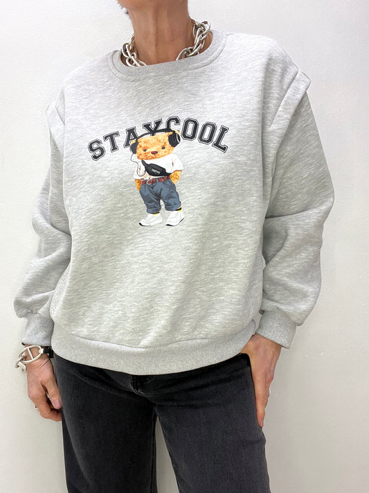 STAYCOOL sweat imprimé nounours