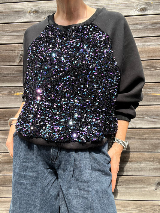 TENDERSEQ sweat paillettes black