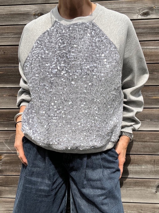 TENDERSEQ sweat paillettes grey