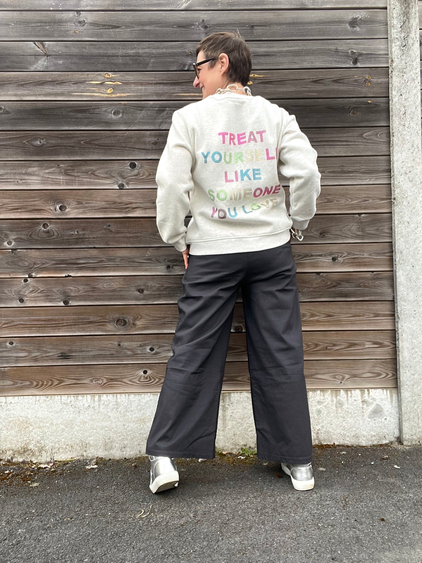 TRISH sweat message strass