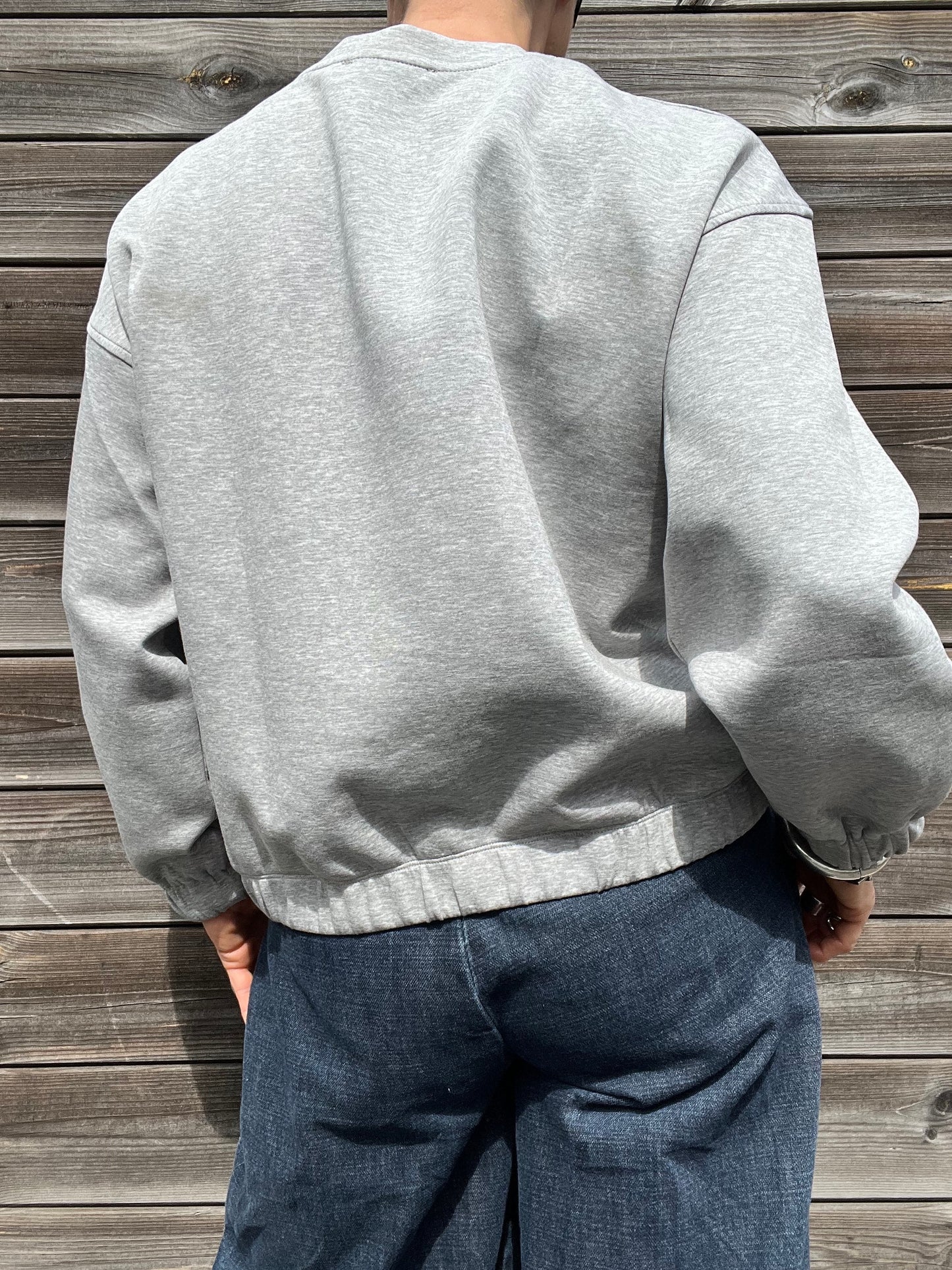 BAYIA sweat brodé perles & paillettes grey