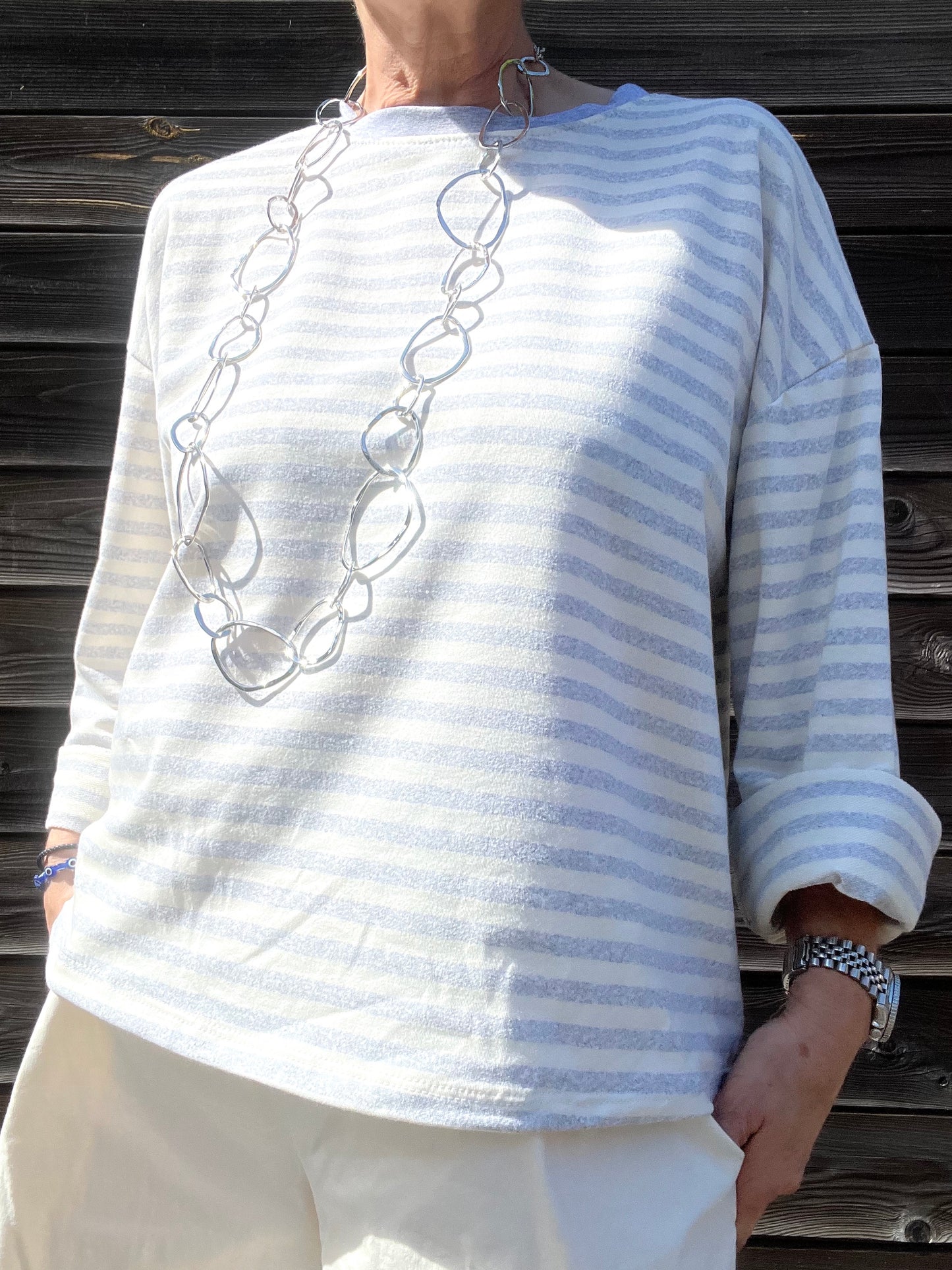 JACKPOT T-shirt marinière grey